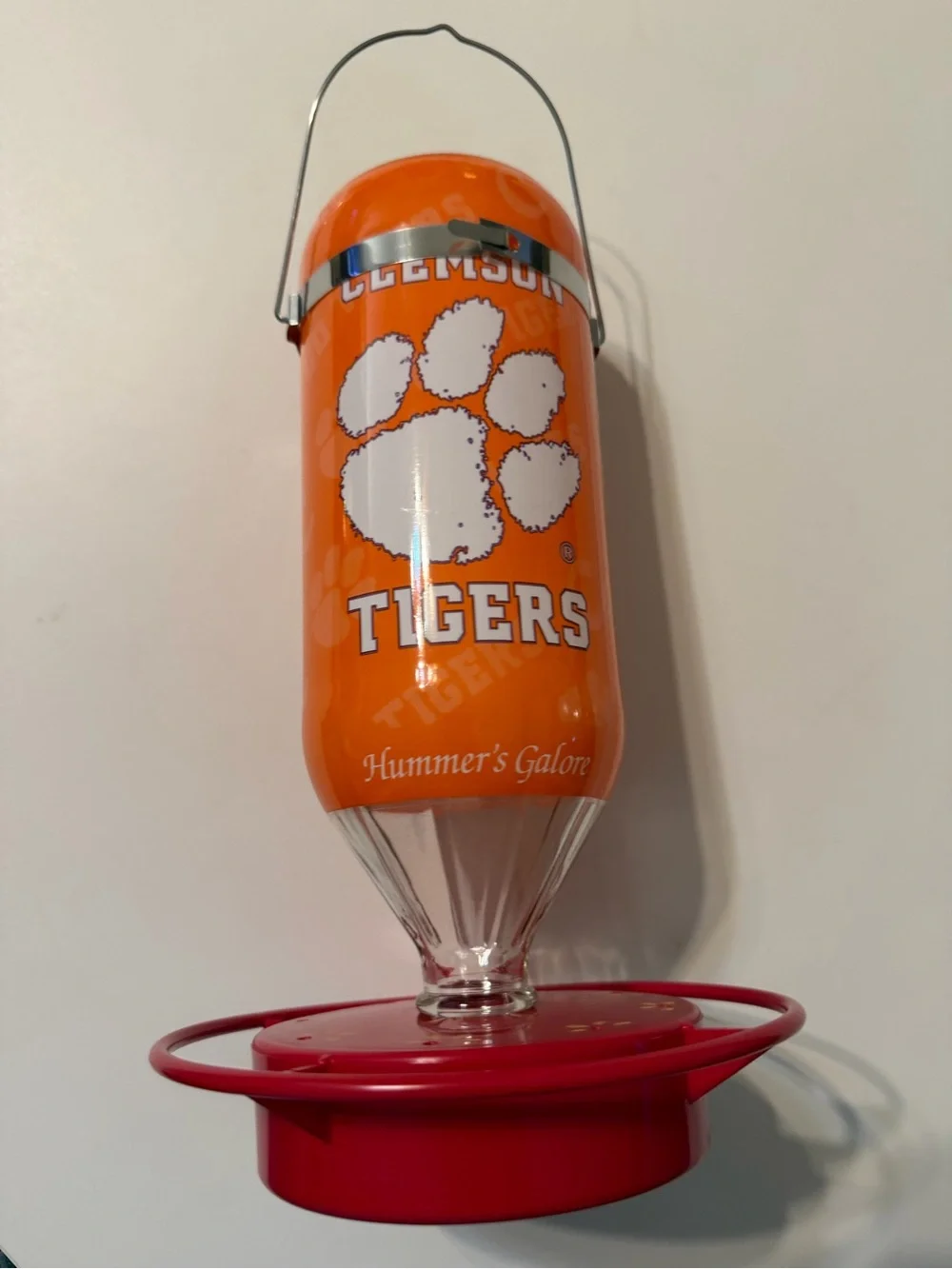 Hummers Galore Orange Clemson Tigers Decorative Hummingbird Feeder Brand New